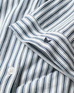 Petite Plume Olivia Wide Leg Pima Pajama Set - Navy French Ticking