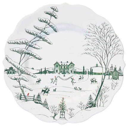 Juliska Country Estate Winter Frolic Dinner Plate - Evergreen