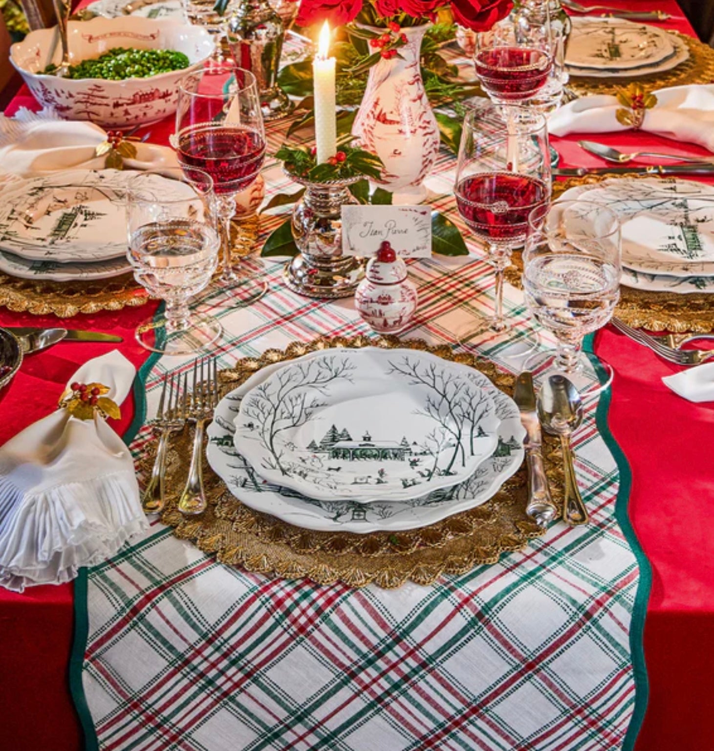 Juliska Country Estate Winter Frolic Dessert/Salad Plate - Evergreen