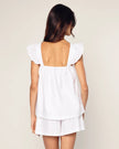 Petite Plume Women's Twill Clara Short Set in White