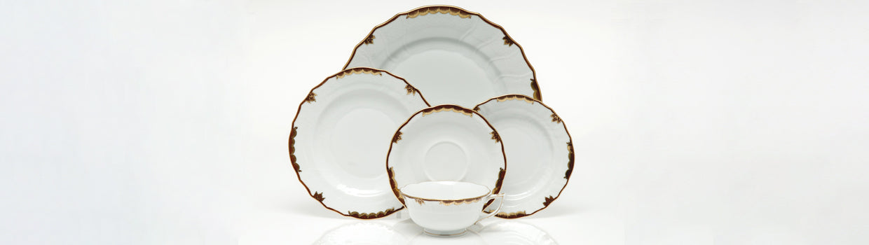 Herend Princess Victoria Salad Plate - Brown