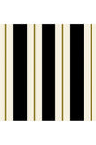 Hester & Cook Black & Gold Awning Stripe Cocktail Napkins