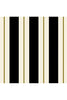 Hester & Cook Black & Gold Awning Stripe Cocktail Napkins