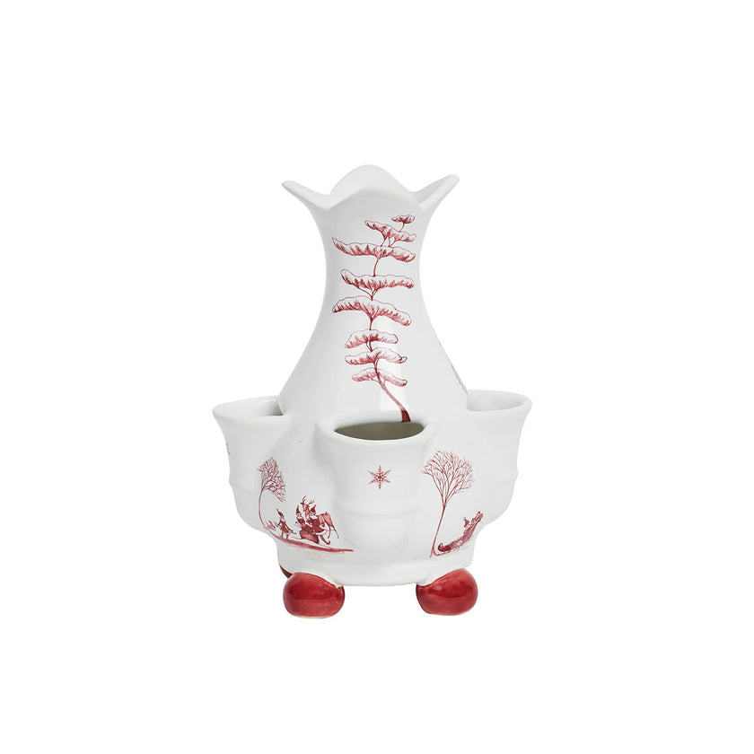 Juliska Winter Frolic Tulipiere 6” Vase - Ruby