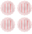 Juliska Cabana Coral Stripe Dessert/Salad Plate S/4 - Melamine