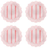 Juliska Cabana Coral Stripe Dessert/Salad Plate S/4 - Melamine