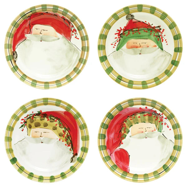 Vietri Old St. Nick Dinner Plates - Set of 4