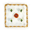 annieglass Ruffle Square Chip & Dip Tray