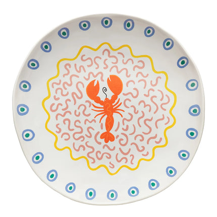 Costa Nova Summer Bliss Low Serving Bowl - Lobster
