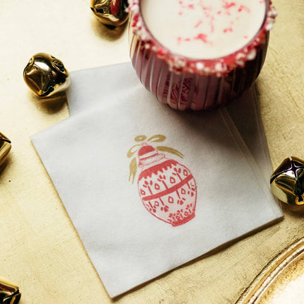 Vietri Red Ginger Jar Paper Cocktail Napkins