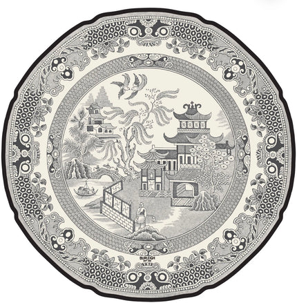 Hester & Cook Die-Cut Black Willow Plate Placemat