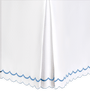 Matouk India Pique 18” Bed Skirt - Azure