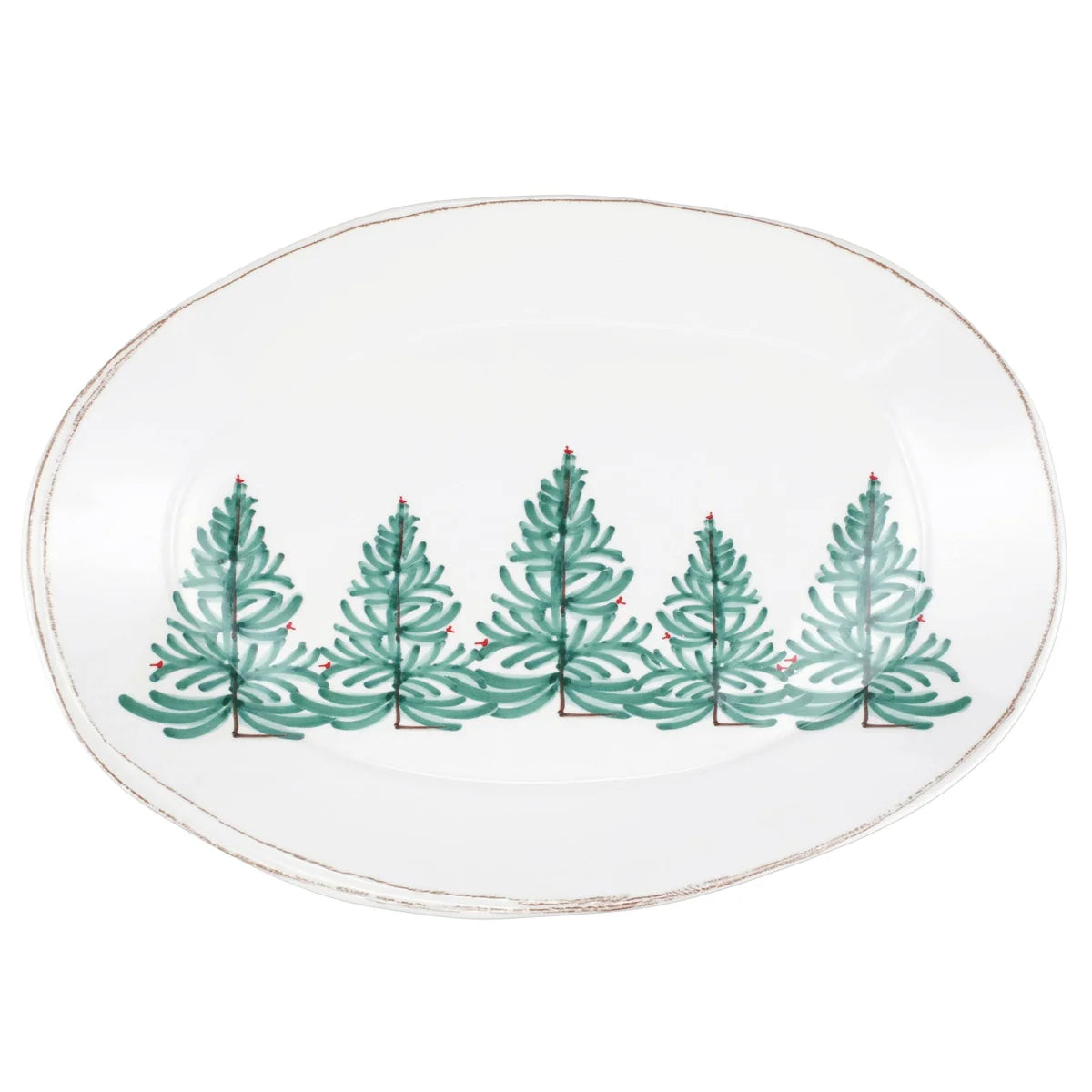 Vietri Lastra Holiday Oval Platter - Melamine