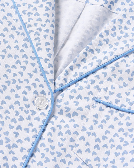 Petite Plume Toddler and Kids Long Set Pajamas - Bluehearts
