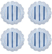 Juliska Cabana Stripe Ocean Dessert/Salad Plate S/4 - Melamine