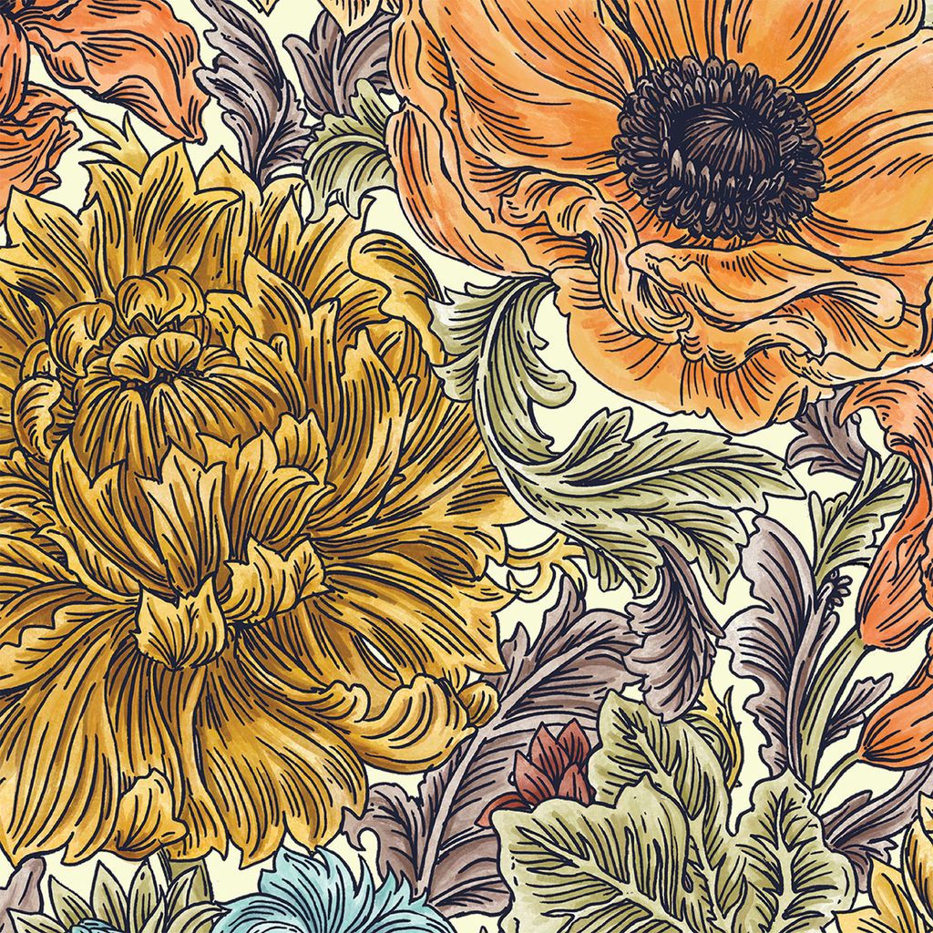 Hester & Cook Autumn Acanthus Paper Cocktail Napkins