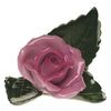 Herend Decorative Rose on Leaf - Pink