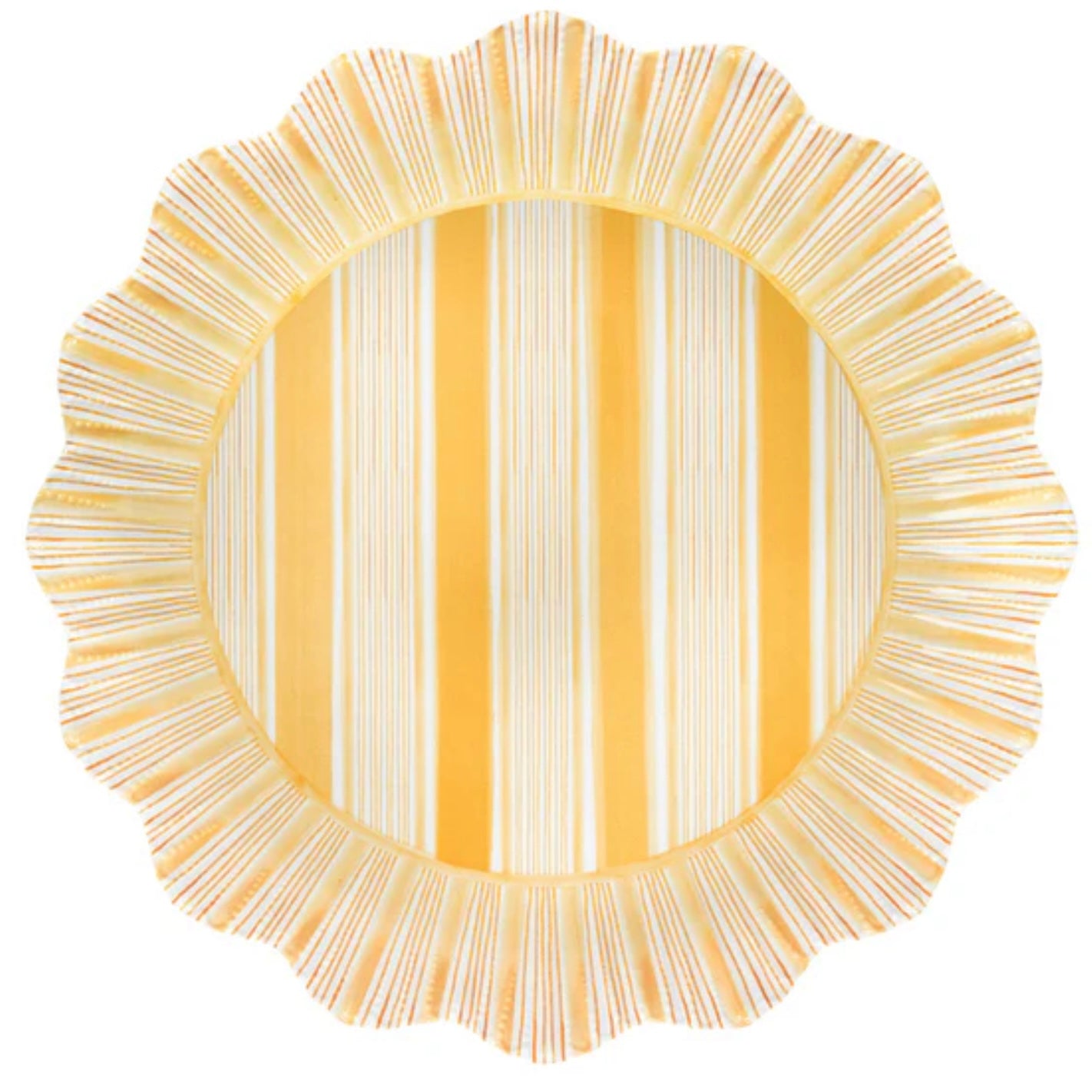Juliska Cabana Stripe Sunshine Dinner Plate S/4 - Melamine