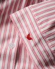 Petite Plume Olivia Wide Leg Pima Pajama Set - Antique Red Ticking