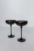 Estelle Colored Champagne Coupe - Black Onyx