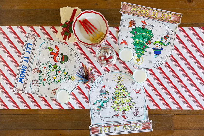 Hester & Cook Snow Globe Coloring Paper Placemat