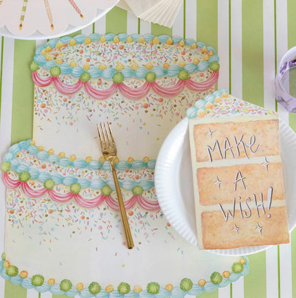Hester & Cook Die-Cut Birthday Cake Placemat