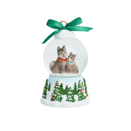 Juliska North Pole Husky Snow Globe Place Card Holder