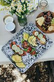 Crow Canyon Splatter Covered Large Rectangular Tray - Black