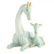 Herend Decorative Mother and Baby Giraffe - Keylime