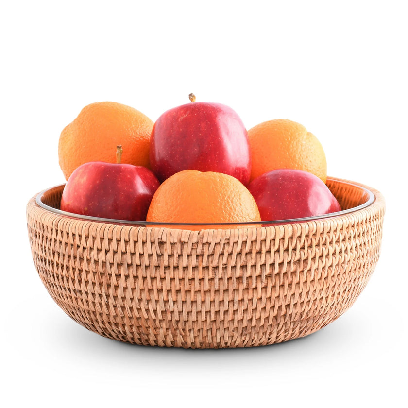 Vagabond House Hand Woven Rattan Serving Bowl