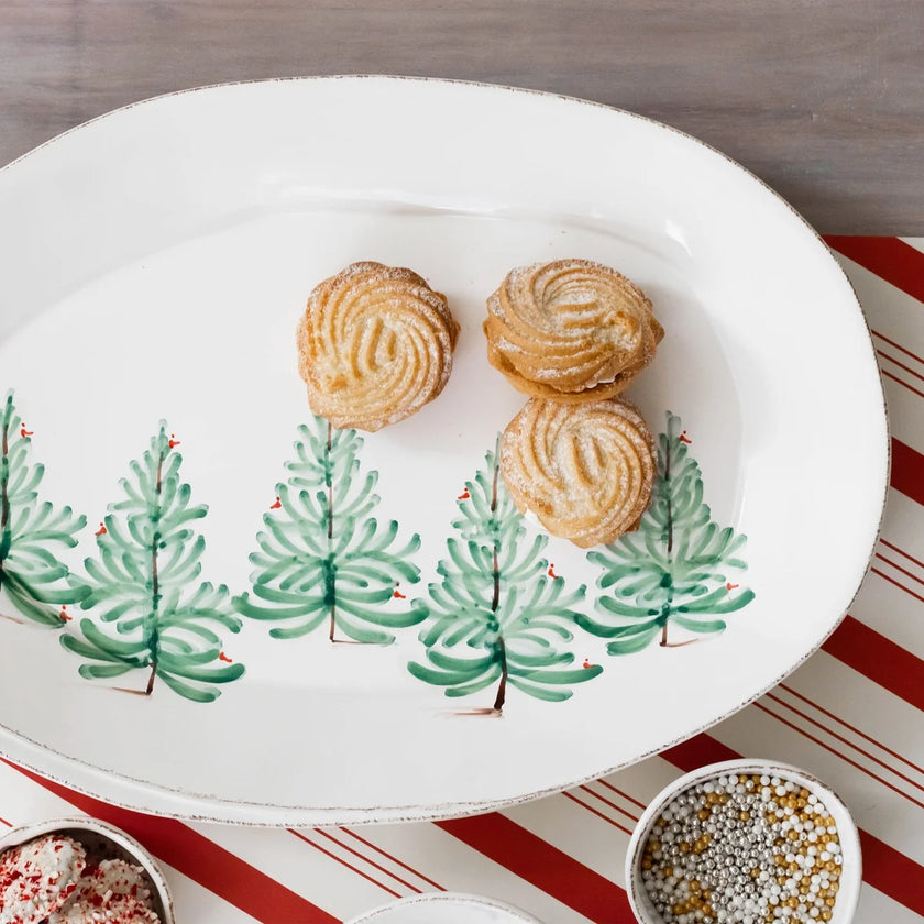 Vietri Lastra Holiday Oval Platter - Melamine
