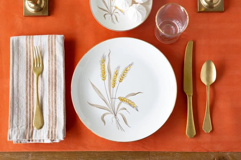 Hester & Cook Orange Flocked Table Runner