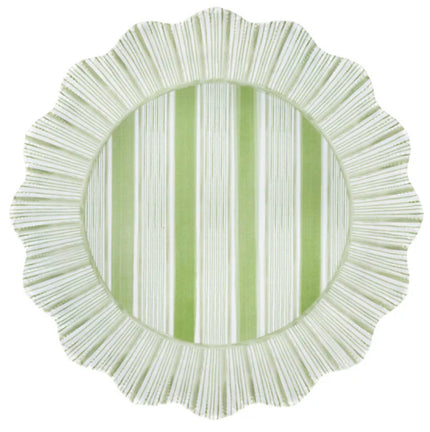 Juliska Cabana Stripe Seagrass Dinner Plate S/4 - Melamine