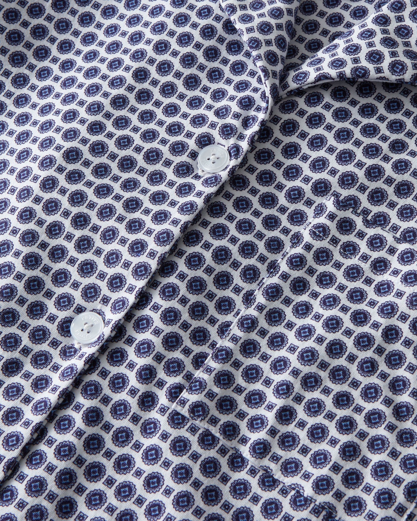 Petite Plume Olivia Short Pima Pajama Set - Navy Foulard
