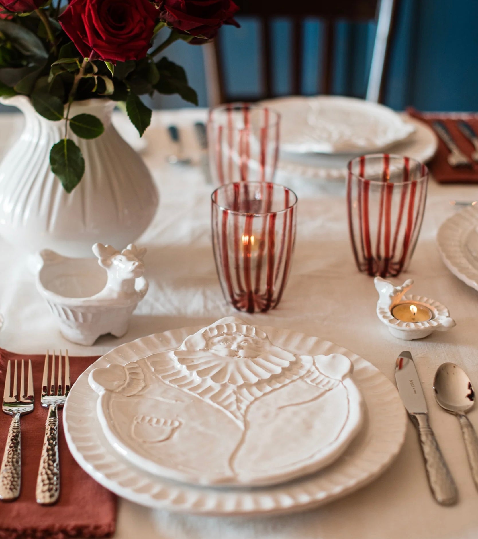 Vietri Pietra Natale Figural Salad Plate