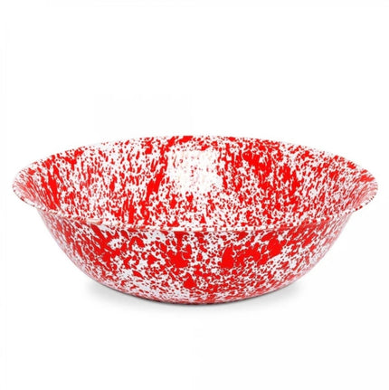 Crow Canyon Splatter Covered Giant Benson Basin - Red
