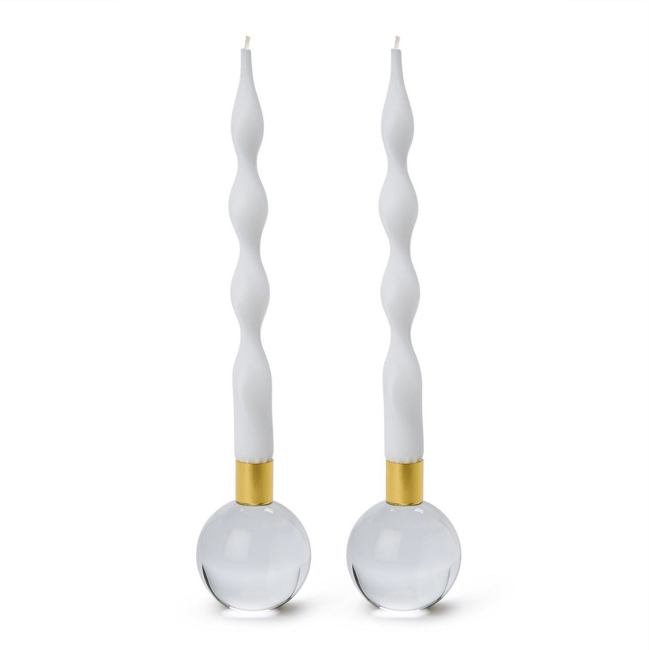 Two’s Company Color Pop Candleholders - Clear (S/2)