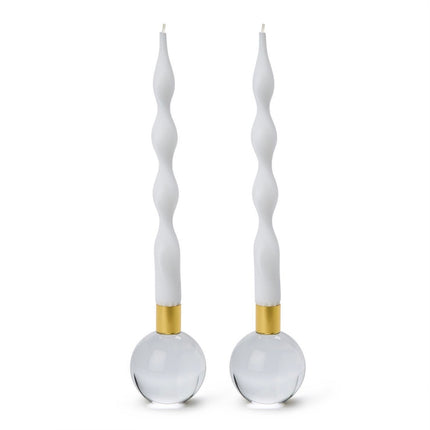 Two’s Company Color Pop Candleholders - Clear (S/2)