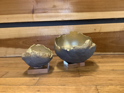 Bella Beton Concrete Bowl - Mini Gray/Gold