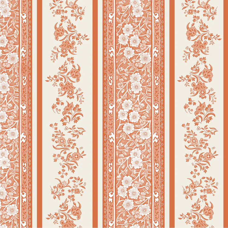 Hester & Cook Pumpkin Burleigh Stripe Paper Cocktail Napkins