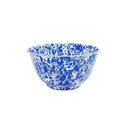 Crow Canyon Splatter Covered Large Salad Bowl - Blue