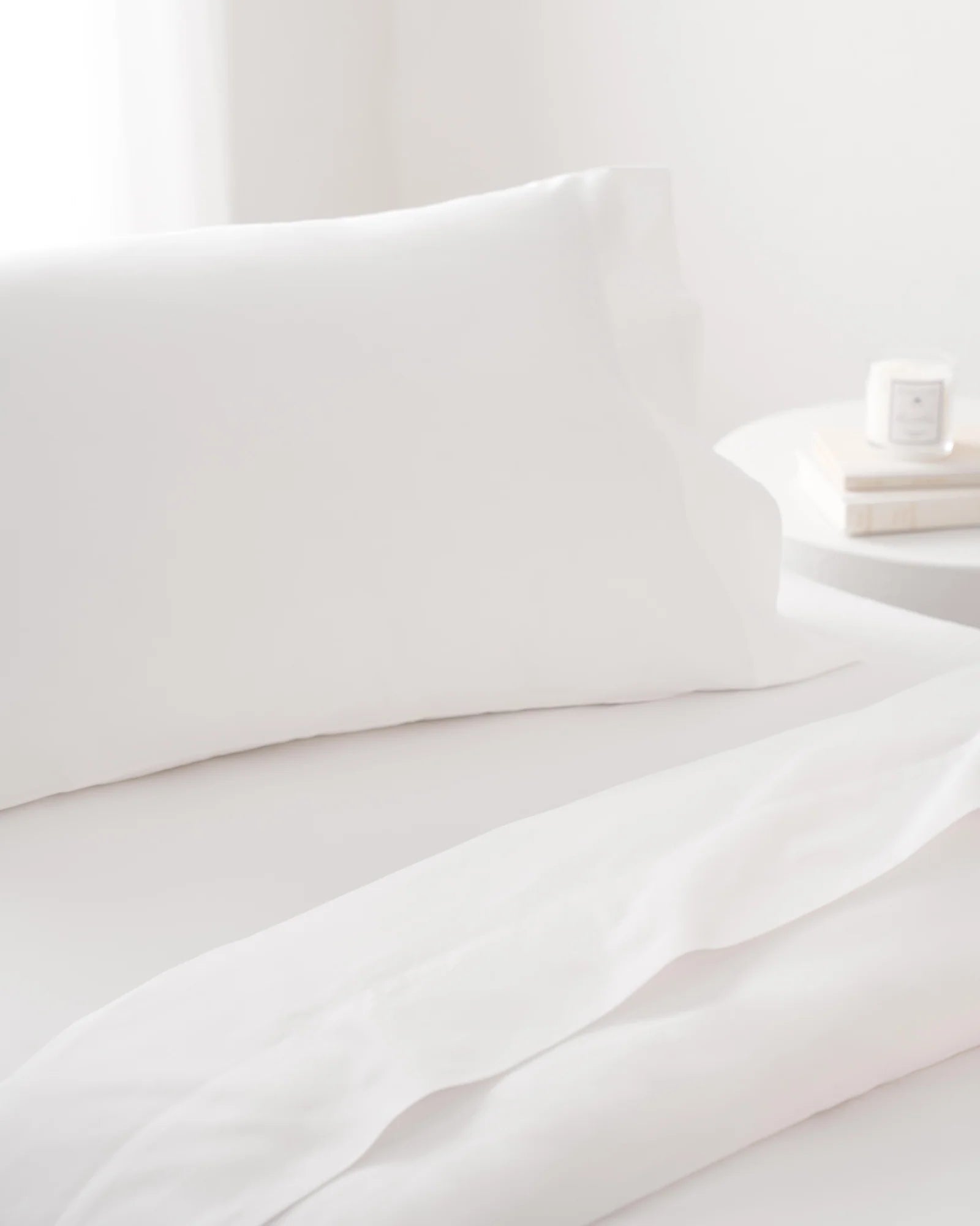 Petite Plume Luxe Sateen Pillow Cases - White