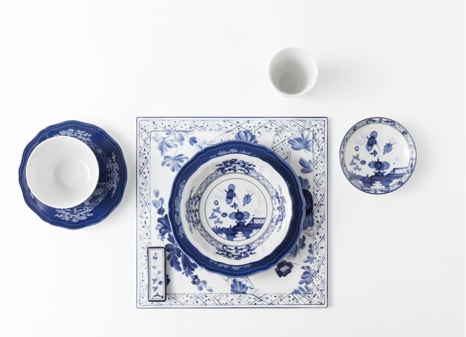 Ginori Oriente Italiano Flat Dinner Plate - Indaco