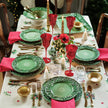 Vietri Fiabe Di Natale Green Rectangular Platter