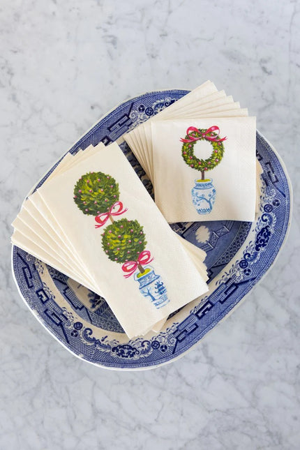Hester & Cook Holiday Topiary Paper Cocktail Napkins