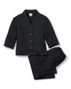 Petite Plume Olivia Wide Leg Pima Pajama Set - Black