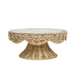 Juliska Provence Rattan Cake Stand- Whitewash