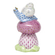 Herend Decorative Snail on Mushroom - Blue/Raspberry