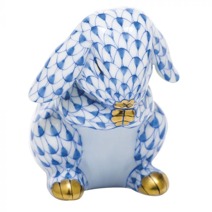 Herend Decorative Praying Bunny - Blue