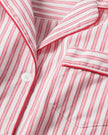 Petite Plume Toddler and Kids Long Set Pajamas - Red Ticking